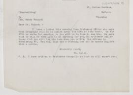Letter to Henry Phipps, (July, 1908 ?)