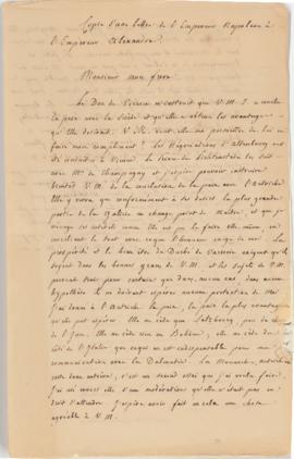 Letters from Napoleon to Alexander