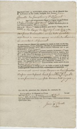 Voyageur contract for Jean Clavelle