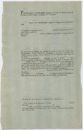 Generic voyageur contract