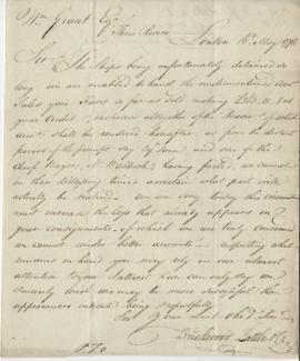 Letter from Brickwood, Pattle, & Co. to William Grant
