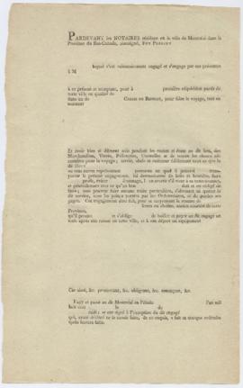 Generic voyageur contract