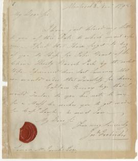 Letter from Joseph Frobisher to Simon McTavish, 18 November 1792