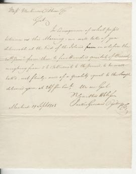 Letter to Mackenzie, Oldham & Co.