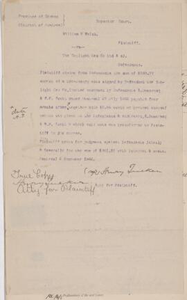 Writ and Declaration