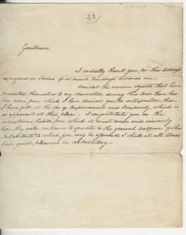 Letter from the Governor-in-Chief