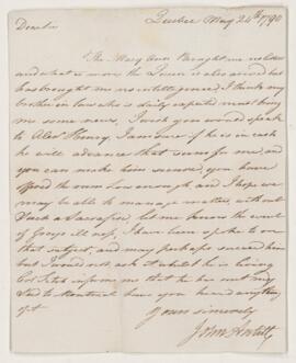 Letter from John Antill, 24 May 1790