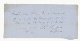 Correspondence and paper, 1850-1859