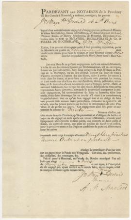 Voyageur contract for Jean-Baptiste Godard of St. Ours