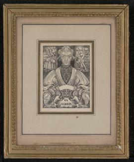 Ex-libris medieval nobleman, framed