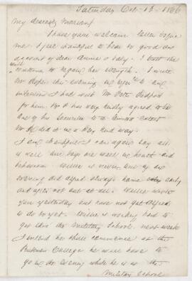 Letter from H.G. Vennor to Marion