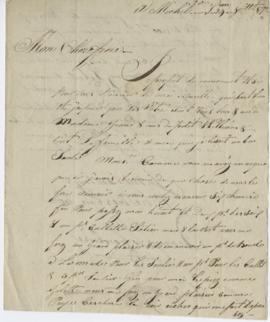 Letter from François Laframboise to William Grant