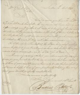 Copy of letter from Brickwood, Pattle, & Co. to William Grant