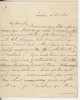 Letter from Lord Dalhousie to Roderick Mackenzie