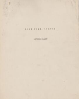 Draft of Autobiography - Table of Contents, Chronology, Personal Records