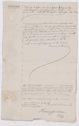 Burial certificate of James Dawes