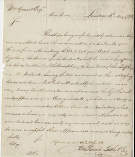 Copy of letter from Brickwood, Pattle, & Co. to William Grant