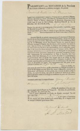 Voyageur contract for Tousaint Faille of LaPrairie