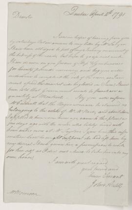 Letter from John Antill, 4 April 1791