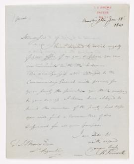 Letter to T. S. Brown from J. R. Poinsett