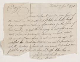 Letter, 9 January 1792