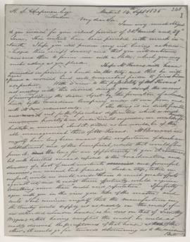 Correspondence, 1835-1838