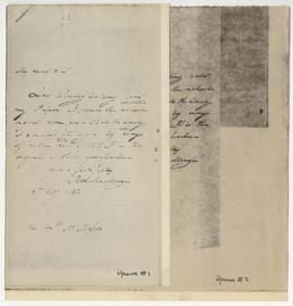 Document and letters written by Roderick Mackenzie