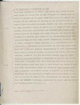 Draft of an address to Sir James Craig and 3 related documents